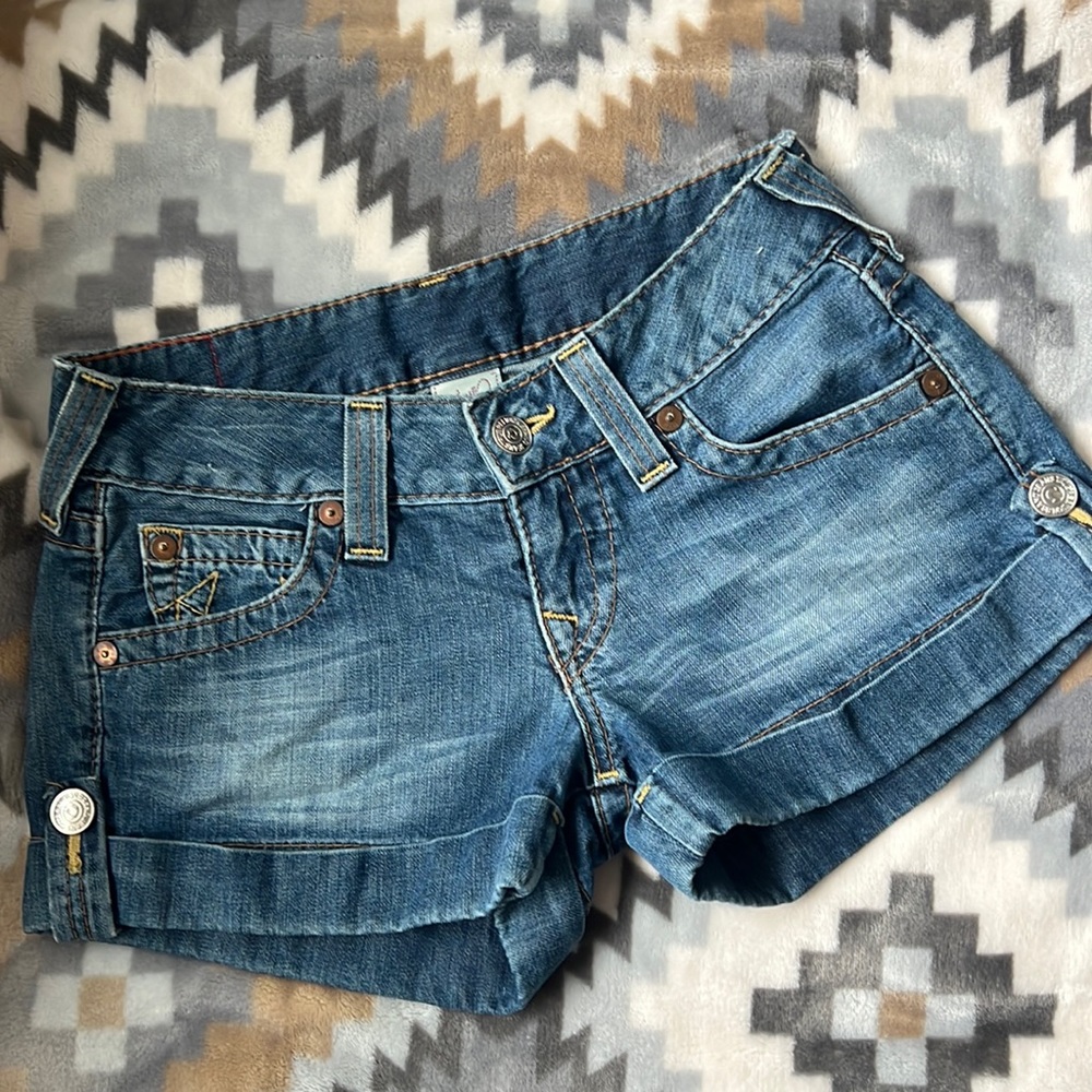 True religion denim shorts W26